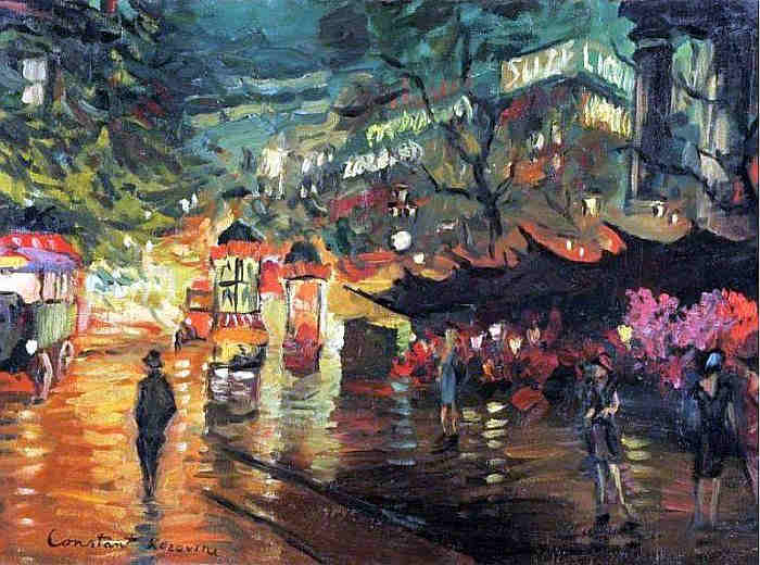 Paris, place de la Madeleine la nuit par Constantin Korovin