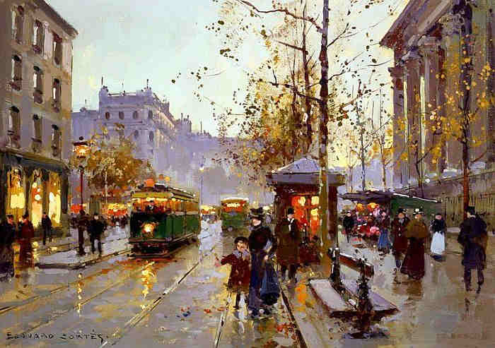 Place de la Madeleine par Edouard L&eacute;on Cort&egrave;s