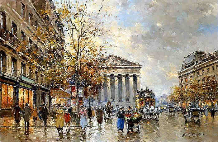 Rue Royale et Madeleine  &agrave; Paris par Antoine Blanchard