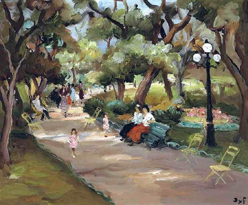 Au parc Monceau par Marcel Dyf