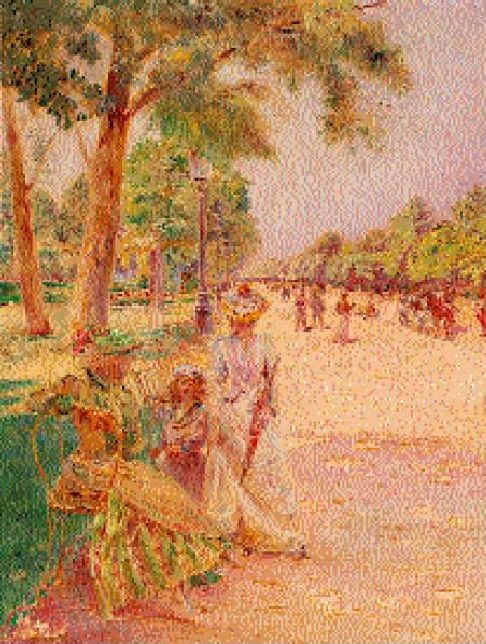 El&eacute;gantes au parc Monseau par Ludovic Vall&eacute;e