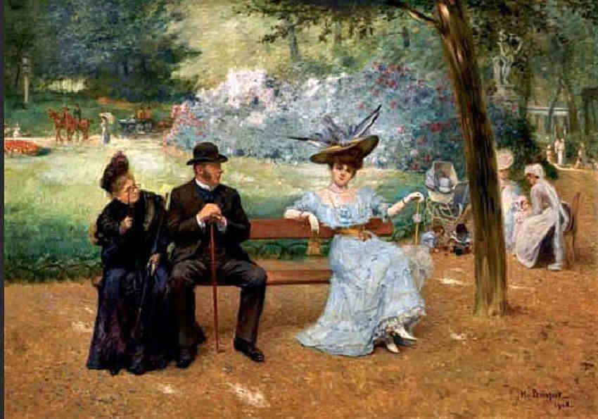 Les belles au parc Monceau par Henri Brispot