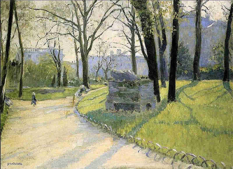 Le parc Monceau par Gustave Caillebotte