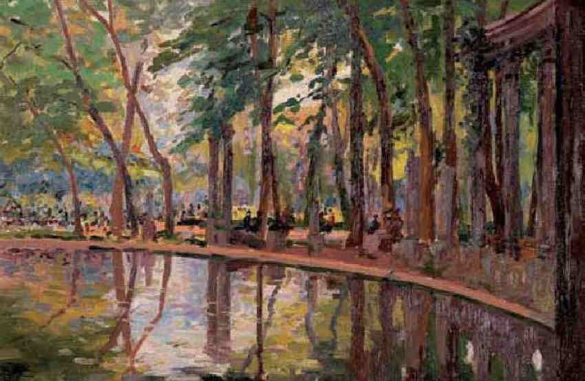 Le parc Monceau, au coin du lac Elie, par Anatole Pavil
