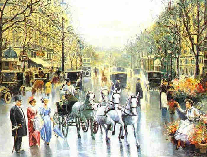 Vendeuse de fleurs rue du faubourg St-Honor&eacute; par Alfredo Palmero de Gregorio