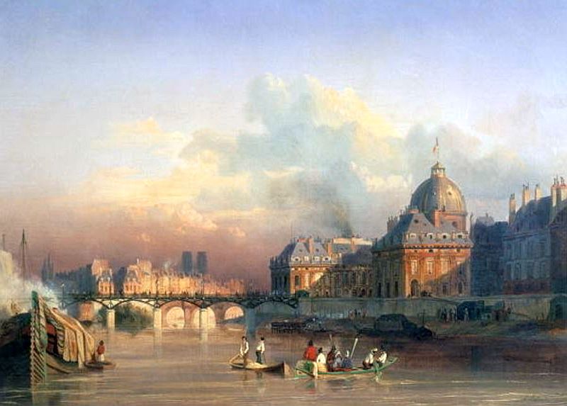 Vue de Paris depuis la Seine par Louis Nicolas Matout